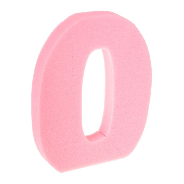 Цифра "0" (поролон), Неон Розовая